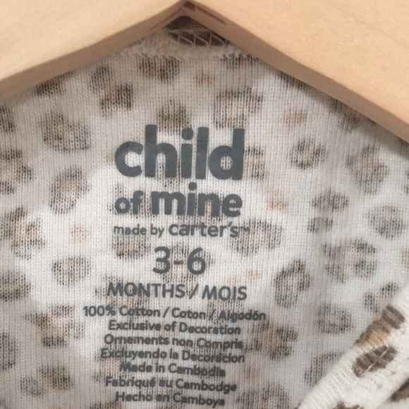 Carter’s Cat & Jack Baby 3-6M Leopard & Pink Bodysuit 100% Cotton - Picture 5 of 14